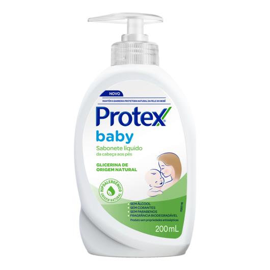 Sabonete Líquido de Glicerina da Cabeça aos Pés Protex Baby Frasco 200ml - Imagem em destaque