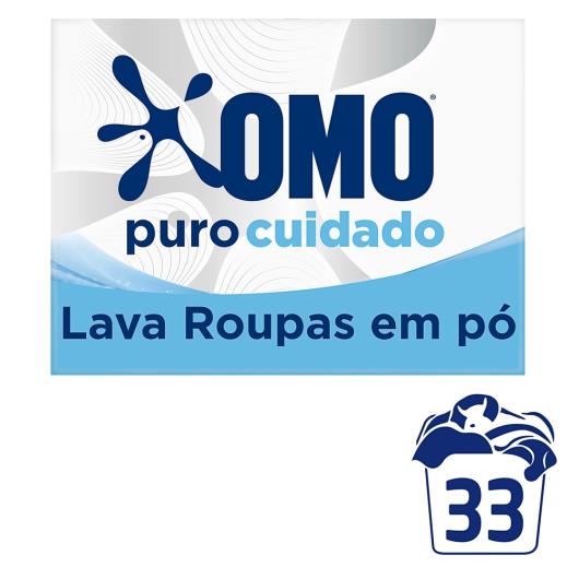 Lava roupas em pó puro cuidado Omo tamanho família 2,2kg - Imagem em destaque