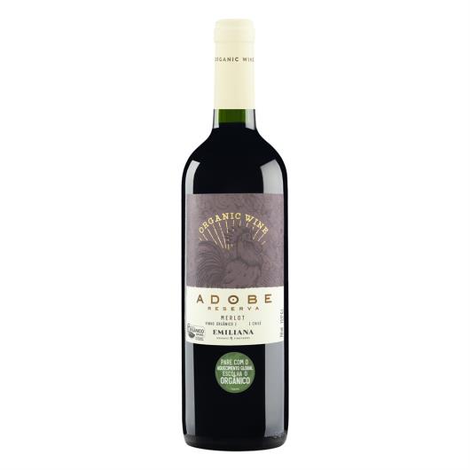 Vinho chileno merlot orgânico Adobe Reserva Emiliana 750ml - Imagem em destaque