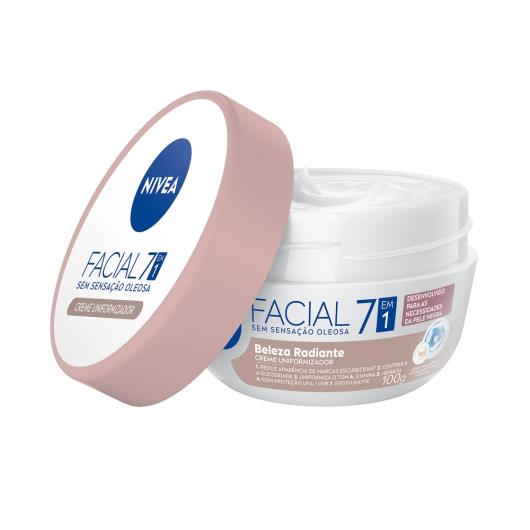 NIVEA Hidratante Facial 7 em 1 Beleza Radiante 100g - Imagem em destaque
