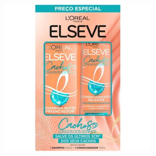 Kit Elseve Cachos Longos Dos Sonhos Shampoo 375ml + Condicionador 170ml Preço Especial - Imagem em destaque