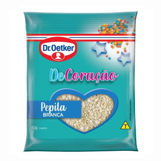 Confeitos DR Oetker De Coração Pepita Branca 80g - Imagem em destaque