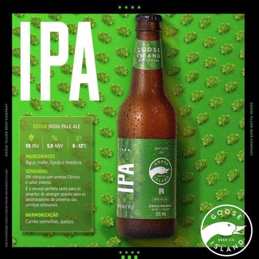 Cerveja GOOSE ISLAND IPA Long Neck 355ML - Imagem em destaque