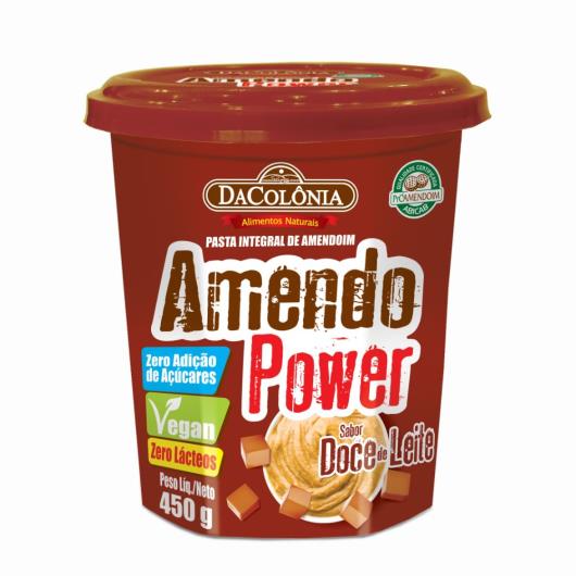 Pasta integral de Amendoim Da Colônia Power Sabor Doce de Leite 450g - Imagem em destaque