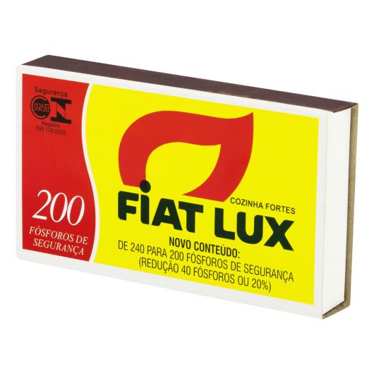 Fósforo de Segurança Fiat Lux Cozinha Fortes 200 Unidades - Imagem em destaque
