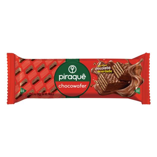 Wafer Recheio e Cobertura Chocolate Piraquê Chocowafer Pacote 100,8g - Imagem em destaque