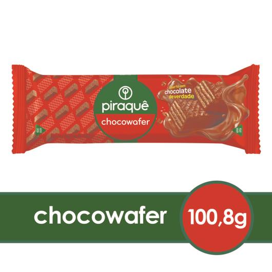 Wafer Recheio e Cobertura Chocolate Piraquê Chocowafer Pacote 100,8g - Imagem em destaque