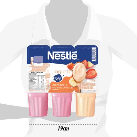 Iogurte Morango + Vitamina de Frutas Nestlé Bandeja 510g 6 Unidades - Imagem em destaque