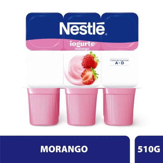 Iogurte Morango Nestlé Bandeja 510g 6 Unidades - Imagem em destaque