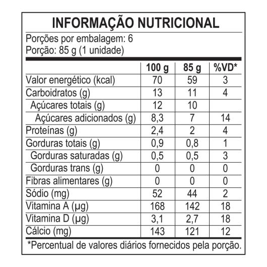 Iogurte Morango Nestlé Bandeja 510g 6 Unidades - Imagem em destaque