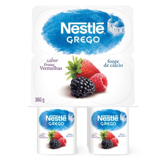 Iogurte Grego Frutas Vermelhas Nestlé Bandeja 360g 4 Unidades - Imagem em destaque