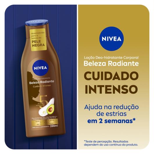 Loção Corporal Deo-Hidratante Nivea Beleza Radiante Frasco 200ml - Imagem em destaque