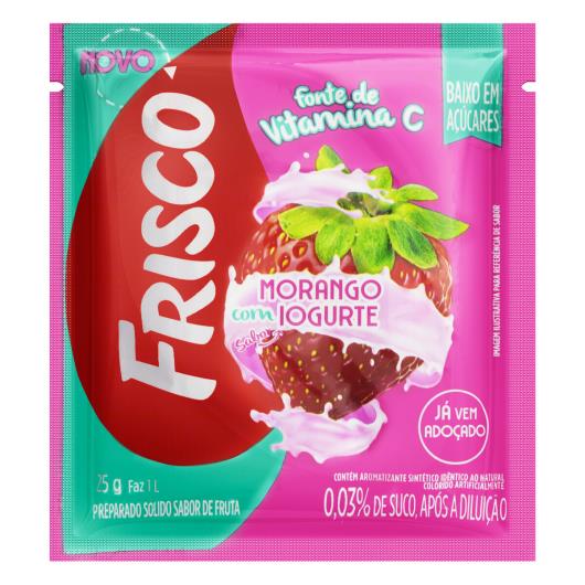 Refresco em Pó Morango com Iogurte Frisco Pacote 25g - Imagem em destaque