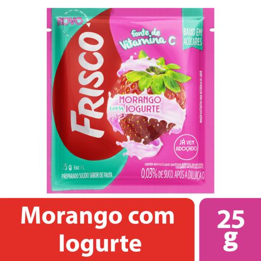 Refresco em Pó Morango com Iogurte Frisco Pacote 25g - Imagem em destaque