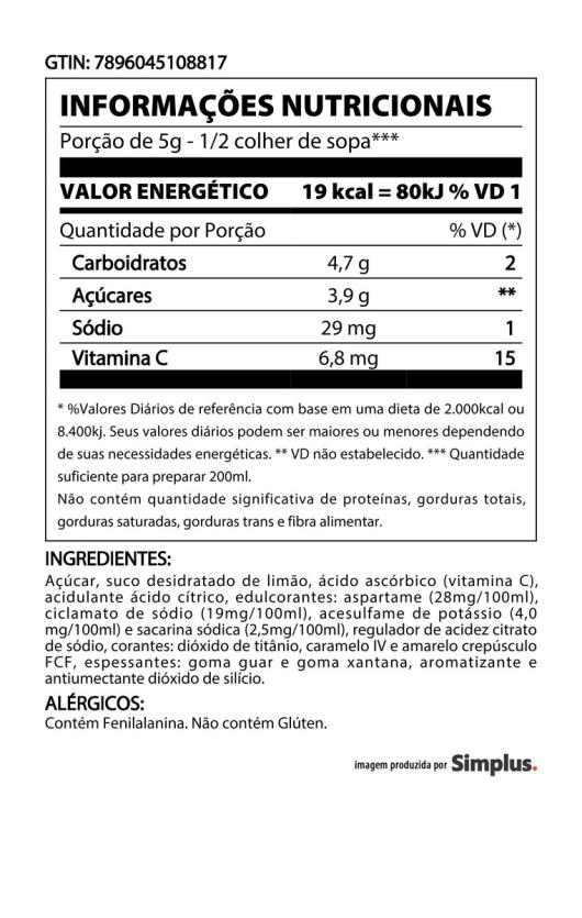 Refresco em Pó Baunilha com Limão Frisco Pacote 25g - Imagem em destaque