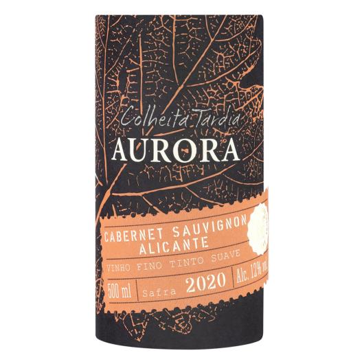 Vinho Brasileiro Tinto Suave Aurora Cabernet Sauvignon Campanha Gaúcha Garrafa 500ml - Imagem em destaque