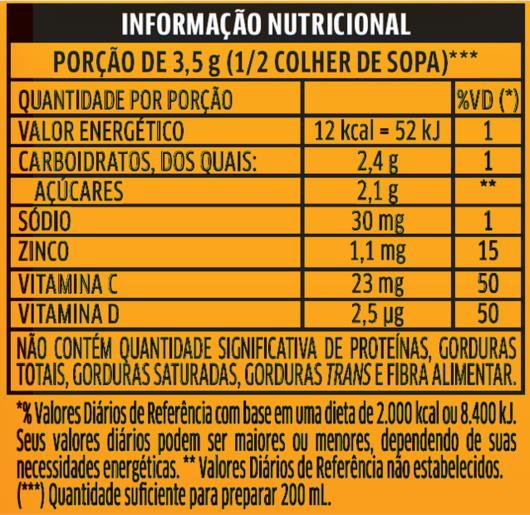 Refresco em Pó Laranja Docinha Tang Pacote 18g - Imagem em destaque