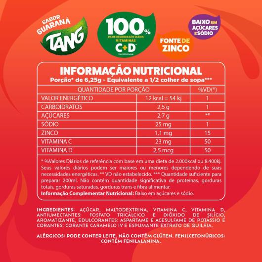 Refresco em Pó Tang Guaraná 18g - Imagem em destaque
