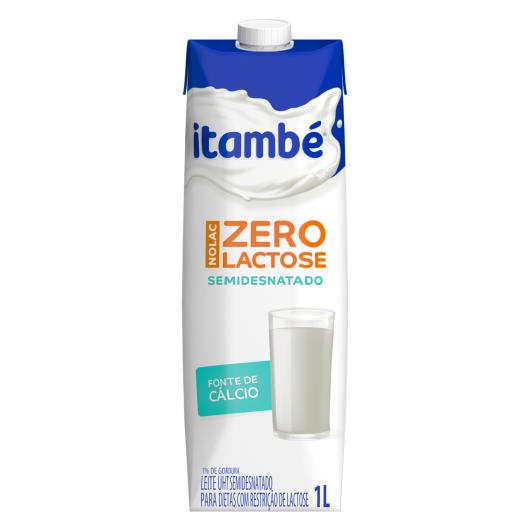 Leite UHT Semidesnatado Zero Lactose Itambé Nolac Caixa com Tampa 1l - Imagem em destaque