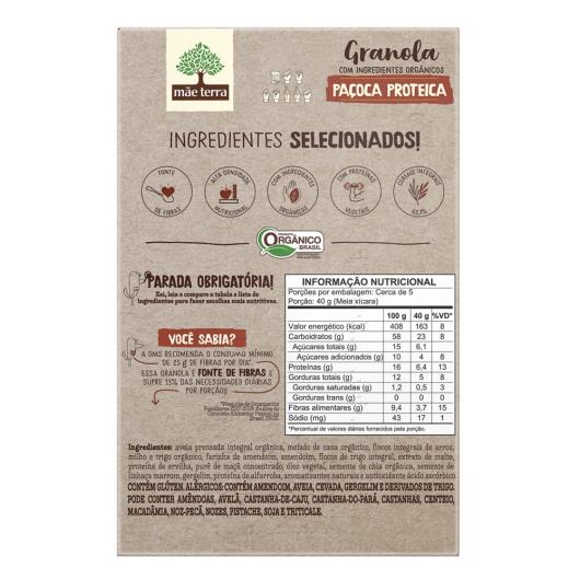 Granola Mãe Terra Paçoca Proteica 180g - Imagem em destaque