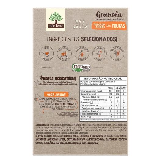 Granola Mãe Terra Adoçada Apenas com Frutas 180g - Imagem em destaque