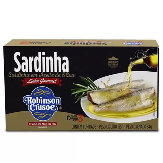 Sardinha Gourmet Robinson Crusoe Azeite de Oliva 125g - Imagem em destaque