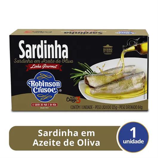 Sardinha Gourmet Robinson Crusoe Azeite de Oliva 125g - Imagem em destaque