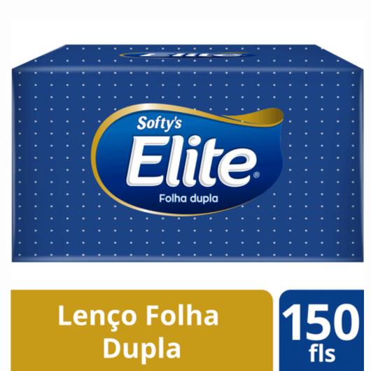 Lenço de Papel Softy's Elite Folha Dupla Máxima Suavidade 150 Folhas 21cm x 12,7cm cada - Imagem em destaque