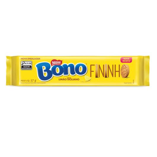 Biscoito BONO Recheado Fininho Limão 57g - Imagem em destaque