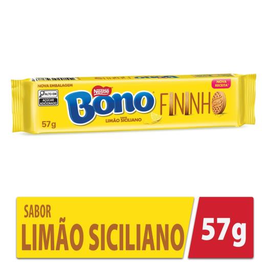 Biscoito BONO Recheado Fininho Limão 57g - Imagem em destaque