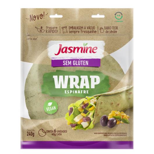 Massa Tortilha Espinafre sem Glúten Jasmine Pouch 240g - Imagem em destaque