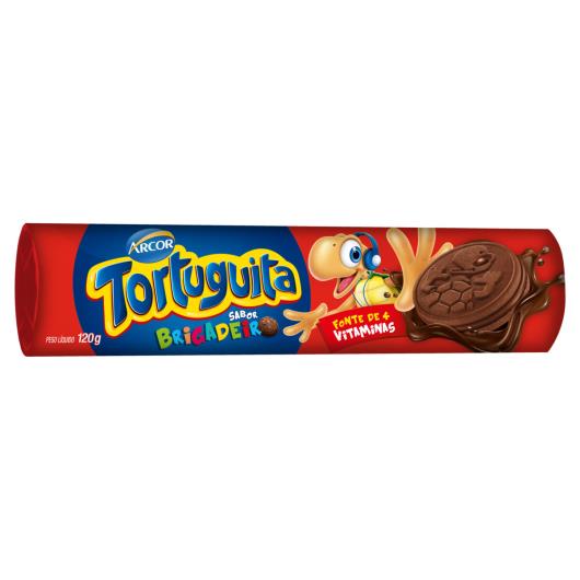 Biscoito Chocolate Recheio Brigadeiro Tortuguita Pacote 120g - Imagem em destaque