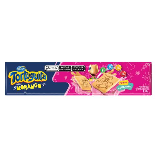 Biscoito Recheio Morango Arcor Tortuguita 130g - Imagem em destaque