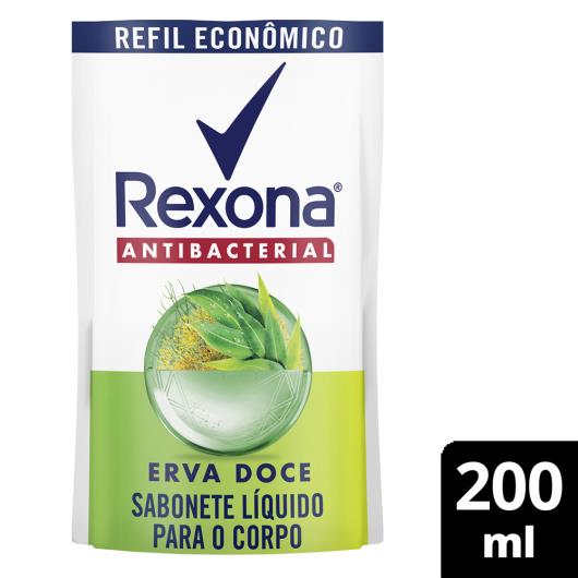 Sabonete Líquido Antibacterial Erva-Doce Rexona Sachê 200ml Refil Econômico - Imagem em destaque