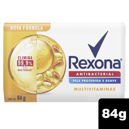 Sabonete Barra Antibacterial Multivitaminas Rexona Envoltório 84g - Imagem em destaque