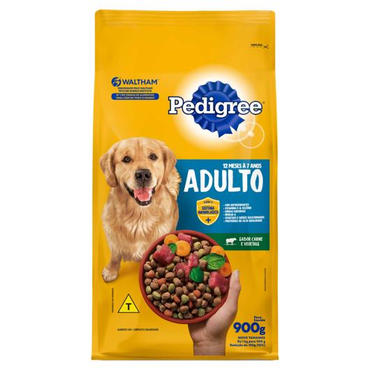 Alimento para Cães Adultos 12 Meses a 7 Anos Carne e Vegetais Pedigree Pacote 900g - Imagem em destaque