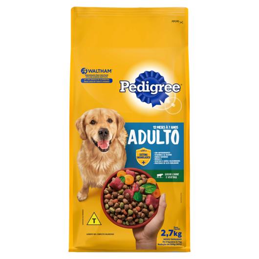 Alimento para Cães Adultos 12 Meses a 7 Anos Carne e Vegetais Pedigree Pacote 2,7kg - Imagem em destaque