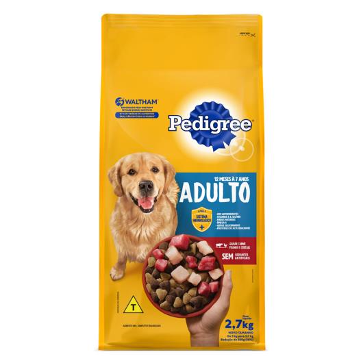 Alimento para Cães Adultos 12 Meses a 7 Anos Carne, Frango e Cereais Pedigree Pacote 2,7kg - Imagem em destaque