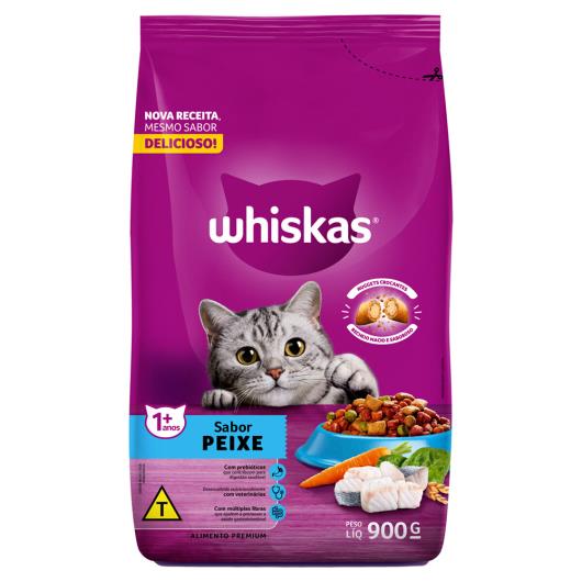 Alimento para Gatos Adultos 1+ Peixe Whiskas Pacote 900g - Imagem em destaque