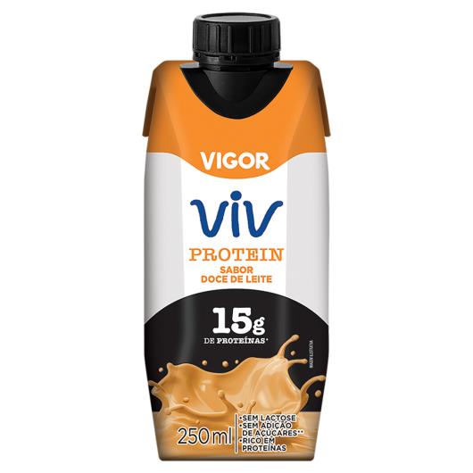Bebida Láctea UHT Doce de Leite Zero Lactose Vigor Viv Protein Caixa 250ml - Imagem em destaque