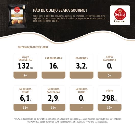 Pão de Queijo Tradicional Seara Gourmet Pacote 300g - Imagem em destaque