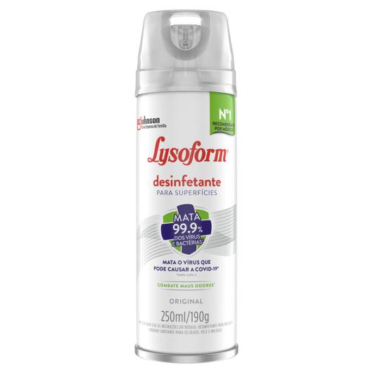 Desinfetante Superfícies Spray Original Lysoform Frasco 250ml - Imagem em destaque
