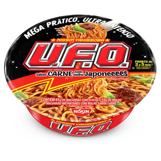 Macarrão Instantâneo Yakissoba Carne com Molho Japonês Nissin UFO Bandeja 97g - Imagem em destaque