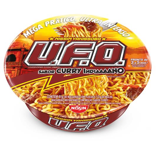 Macarrão Instantâneo Yakissoba Curry Indiano Nissin UFO Bandeja 98g - Imagem em destaque