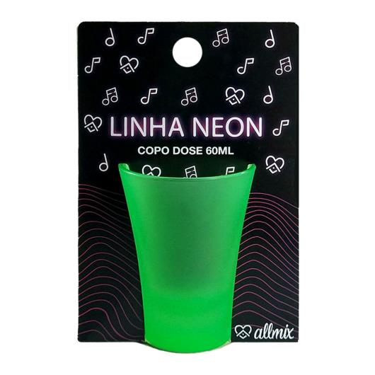 Copo de Shot Allmix Verde NEON 60ML - Imagem em destaque