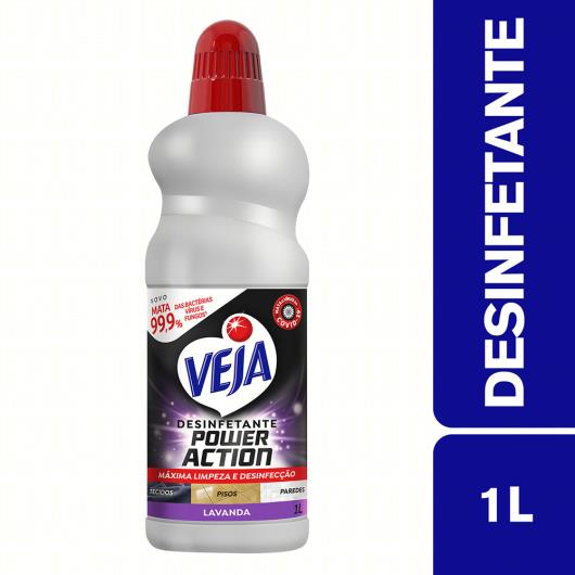 Desinfetante Lavanda Veja Power Action Frasco 1l - Imagem em destaque