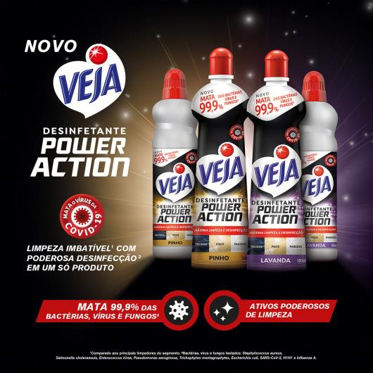 Desinfetante Pinho Veja Power Action Frasco 1l - Imagem em destaque