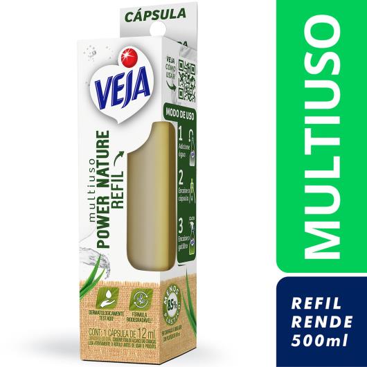 Limpador Cápsula Multiuso Eucalipto e Capim-Limão Veja Power Nature Caixa 12ml Refil - Imagem em destaque