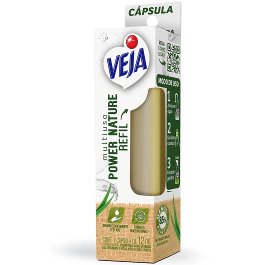 Limpador Cápsula Multiuso Eucalipto e Capim-Limão Veja Power Nature Caixa 12ml Refil - Imagem em destaque