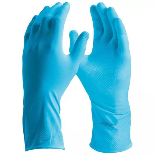 Luva de Proteção em Látex Natural Danny Grip Azul Tamanho P - Imagem em destaque